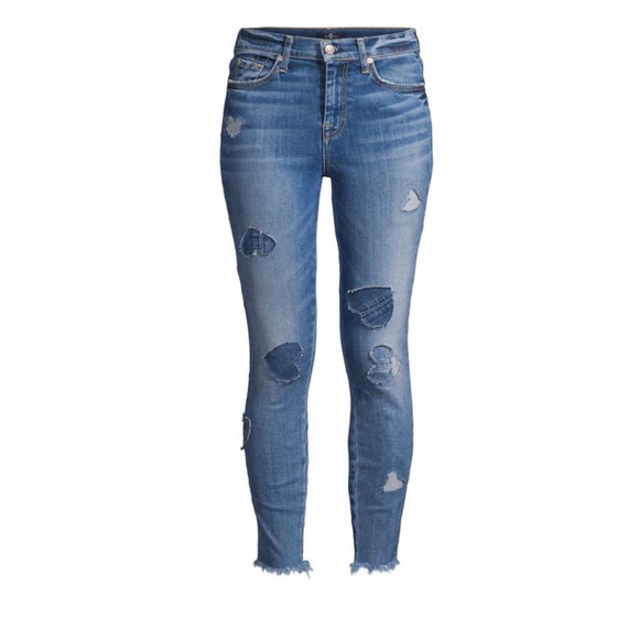 7 for all mankind heart patch jeans